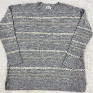 Women's Calvin Klein Beaded Sequin‎ Gray Sweater Size XL